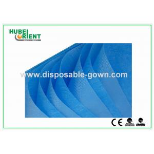 Single Use Non Woven Disposable Bed Sheets with Round Elastic Rubber , White / Blue Color