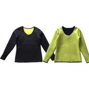 Long Sleeve Neoprene Slimming Bodysuit Sauna T Shirt Custom Color For Women Men