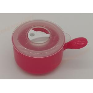 China Red Kitchen Microwave Safe Storage Bowls , Microwave Cookware With Handles supplier