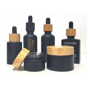 100 Ml Essential Oil Black Glass Dropper Bottle With Bamboo Lids