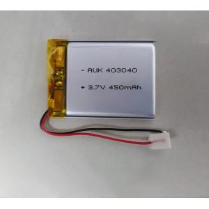 China Custom 3.7v 450mah LiPo Battery Lithium Polymer 403040 Battery supplier