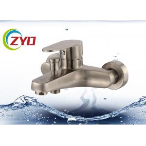 China Steel Bathroom Plumbing Accessories Level Handle Wall Mount Tub Faucet supplier