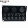 China IP65 12V 24V panel de conmutador marino con cargador de automóvil USB doble y voltímetro de color wholesale
