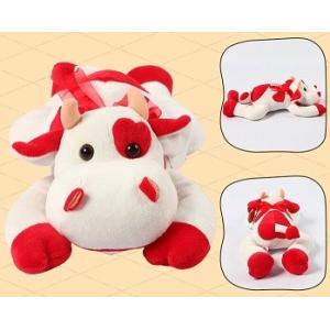 Promotion Gifts Lovely Red Cow Shape Custom Small Stuffed Animals For Children