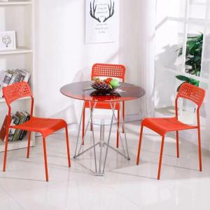 China Living Room Round Glass Top Dining Room Tables 2 Chairs Set Home Kitchen Furniture supplier