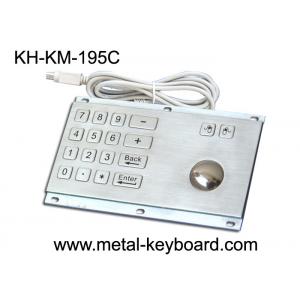 China Rugged Stainless Steel Panel Mount Keyboard with Trackball IP65 Rate Dustproof supplier