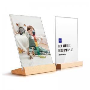 Acrylic Table Top Photo Frame A4 A5 A6 With Wood Stand