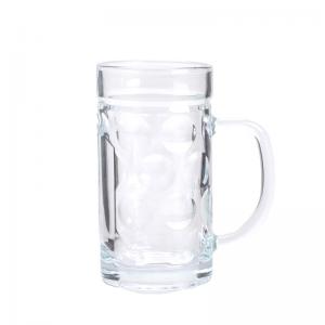 500ML Classic Glass Beer Mug With Handle Customized Acceptable