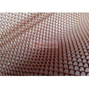Aluminium Alloy Wire Mesh Coil Drapery Copper Color Used As Space Divider Curtains