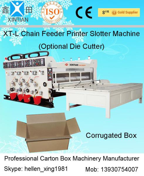 4KW Semi Auto Flexo Printing Slotting Machine With Gear Pump / Grinded Surface