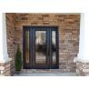 China Unique Solid Wood Front Doors Villa Europe Style Single Glazed / Double Glazed Glass wholesale