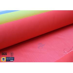China Fiberglass Fire Blanket Red Acrylic 0.43MM 490G Satin Welding Safety Fabric supplier