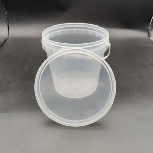 China Compression Resistance Transparent Plastic Bucket Clear Plastic Beach Bucket With Plastic Handle supplier
