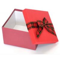 China Grey Cardboard Custom Paper Gift Box With Ribbon Bow , Gift Packing Box on sale