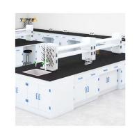 China White Polypropylene Lab Bench Laboratory Table With Epoxy Resin Table Top on sale