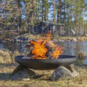 39.5" OEM Corten Steel Cast Iron Metal Fire Pit Bowl Outdoor