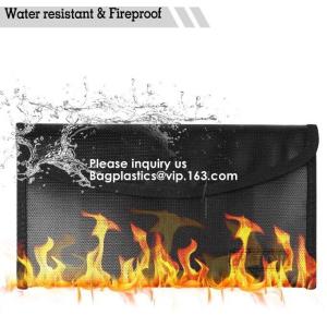 China o saco resistente impermeável e à prova de fogo do documento, o saco da caixa do fechamento para o dinheiro dos documentos & o escritório arquivam o saco seguro de Freproof com L supplier