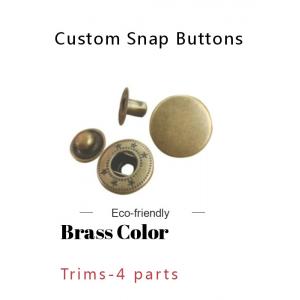 China Fashionable Round Brass Buttons , Strong Rigidity Custom Snap Buttons supplier