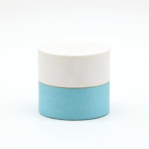 Blue Recycled Paper Tube Packaging Box For Cosmetic Compact Powder