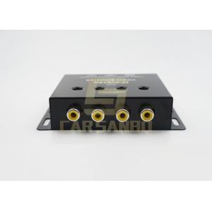 Black Video Amplifier Splitter / Video Distribution Amplifier 1 Way In 4 Way Out