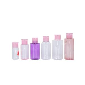 Push Down Transparent PET Nail Polish Remover Bottle