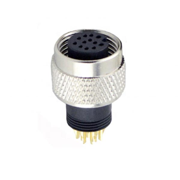 China DIN PIN M12 8 Pin 5 Pinの円の防水コネクターのひだの出版物のはんだのタイプ supplier