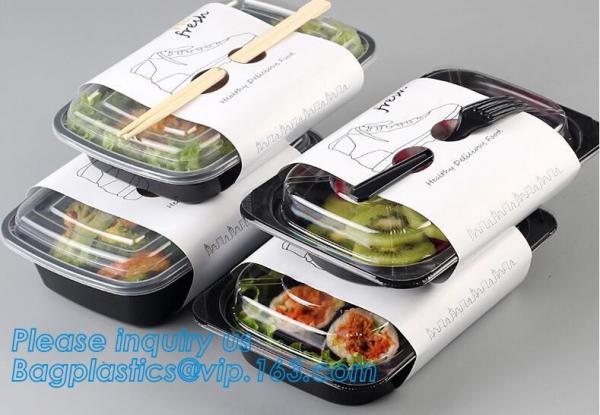 Disposable PP plastic food container 3 compartment containers / bento box / meal