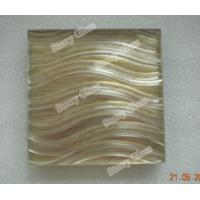 China Decorative wet laminated glass with grooving for sale