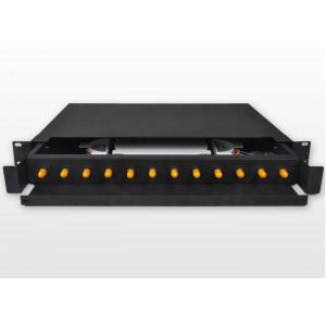 China Rack Mount Fiber Optic Patch Panel Drawer Type 19 Inch 12 Core For Broadband supplier