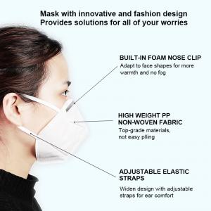 China 4 Ply Pm2.5 Kn95 Dust Mask Flat Fold Earloop Non Woven Fabric Mask supplier