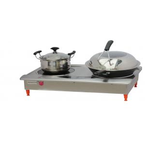 China Stainless Steel Surface Double Induction Cookers Burner Cooking Range supplier