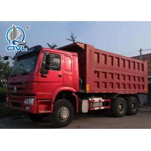 China Sinotruk HOWO 336HP ZZ3257N3247B 10 Wheels WD615.69 Engine Red Color 30ton Dumper Truck supplier