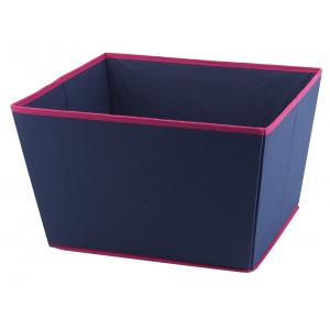 Blue Collapsible Storage Bin , Foldable Storage Cubes With Lids