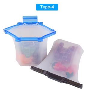 Eco Zip Top Silicone Bags Silicone Food Pouches Microwave Safe