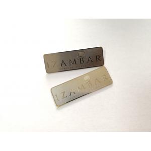 China Durable Metal Label Plates , Stainless Steel Bag Or Clothing Name Plate Brand Tag supplier