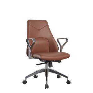 Modern Executive Chairs 330mm  Glass III Brown Leather Executive Office Chair SGS