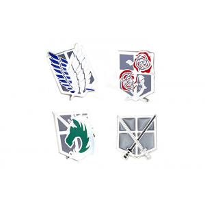 China Iron Silver Brooch Pin Men 'S Suit Shirt Collar Accessories / Lapel Pin Badges supplier