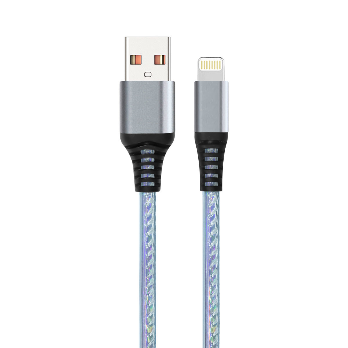 Black Tron-Inspired Light-Up Cable 3A Output Futuristic Charging for Day or Night