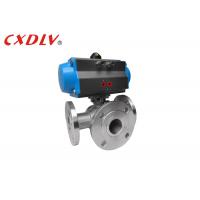China Spring Return Single Acting Pneumatic Actuated 3 way Valve On Off Valve on sale