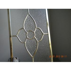 China Figured Glass Panels For Kitchen Cabinets , Beveled / Flat Edge Glass For Cabinets supplier