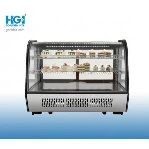 China Curved Rounded Glass Door Cake Display Refrigerator Stainless Steel 160L supplier