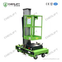 China 10m Platform Height 130kg Load Capacity Mobile Vertical Lifting Platform With Single Mast on sale