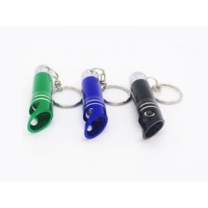 Custom cheap personalized promotion anodized aluminum mini led keychain light beer bottle opener key ring