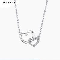 China 2.17g 18in White Gold Heart Pendant ODM Valentine Silver Heart Pendant Necklace on sale
