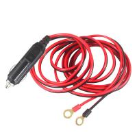 China 1M Spt-2 12V 24V Solar Power Cable Car Cigarette Lighter Male Adapter To 2 Ring Terminal on sale