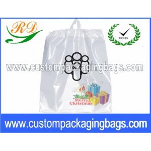 China 17x20 White LDPE Material Drawstring Plastic Bags for Book Packaging supplier