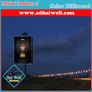 Solar Power LED Spotlight Advertising Unipole Billboard