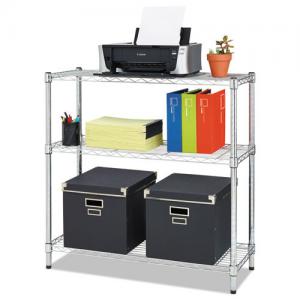 Small Chrome Finish Office Storage Racks  / Adjustable Metal Shelving Unit