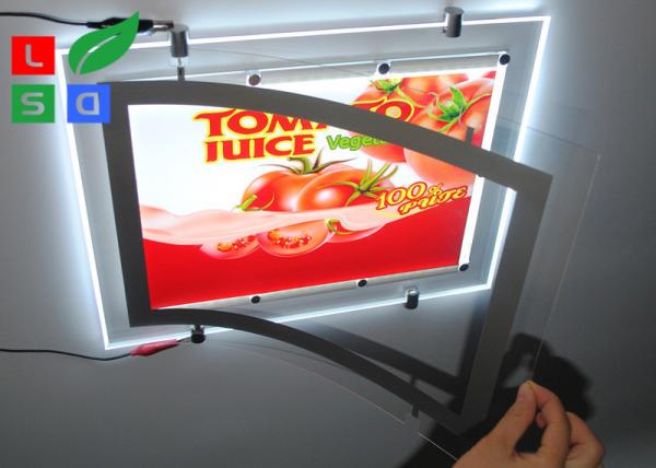 Ultra Thin 12W-120W LED Crystal Light Box Magnetic With Single Cable Hanging