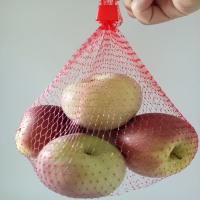 China 80Mesh Red LDPE Mesh Vegetable Storage Bags For Fruit on sale
